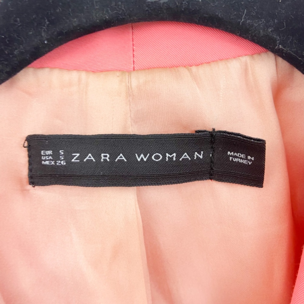Zara women pink double breasted chic blazer Sz S - Picture 4 of 12